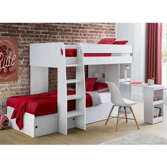 Read more about Ebrill wooden bunk bed in white