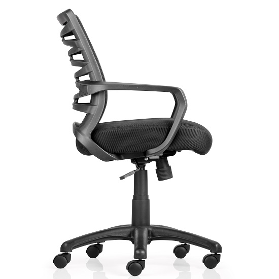 Eclipse Home Office Chair In Black With Castors_2