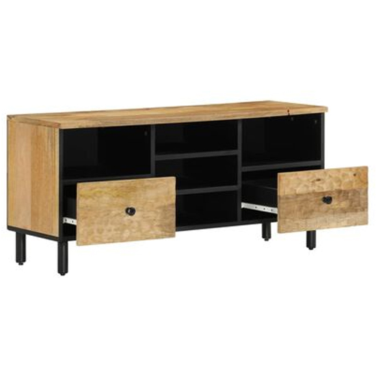 Eden Wooden TV Stand With 5 Shelves In Natural