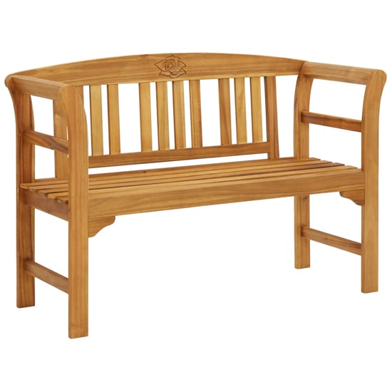 Product photograph of Edhitha 114cm Wooden Garden Seating Bench In Natural from Furniture in Fashion