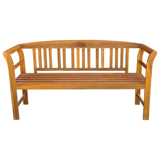 Edhitha 157cm Wooden Garden Seating Bench In Natural