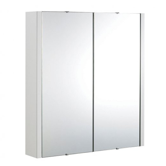 Edina 60cm Bathroom Mirrored Cabinet In Gloss White_2