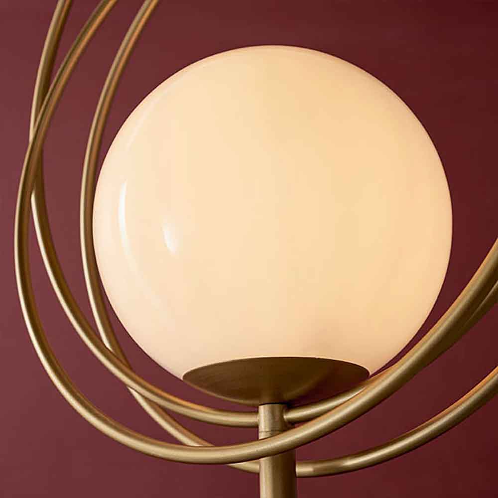 Edinboro Metal Floor Lamp In Brushed Gold
