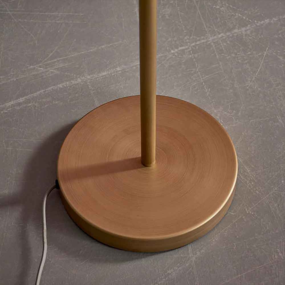 Edinboro Metal Floor Lamp In Brushed Gold