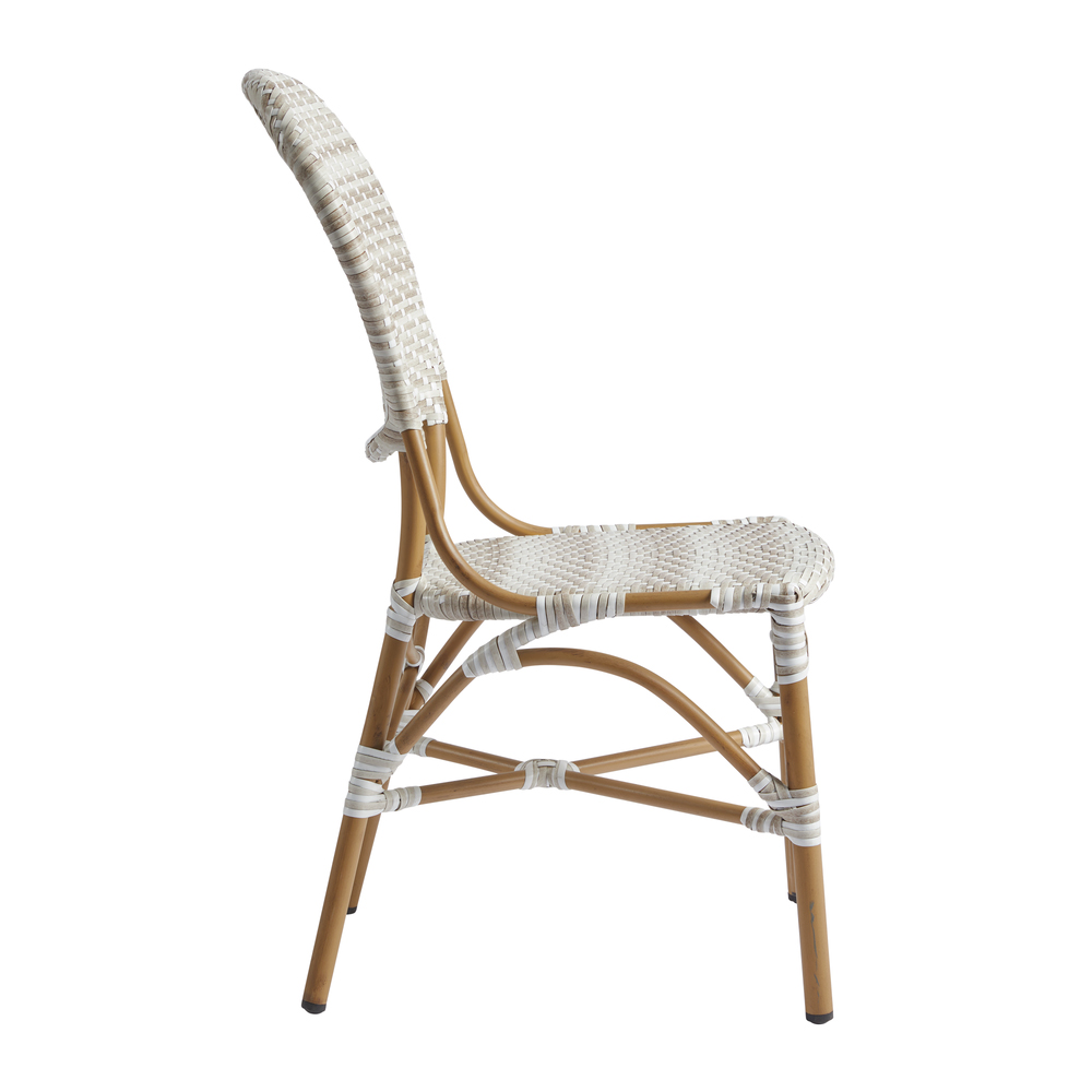 Edinburg Natural Rattan Bar Chairs With Wooden Frame In Pair
