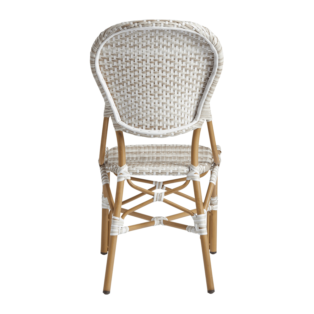 Edinburg Natural Rattan Bar Chairs With Wooden Frame In Pair