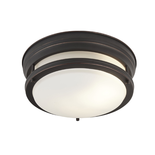 Edinburgh 2 Lights Flush Ceiling Light In Brown Furniture in Fashion