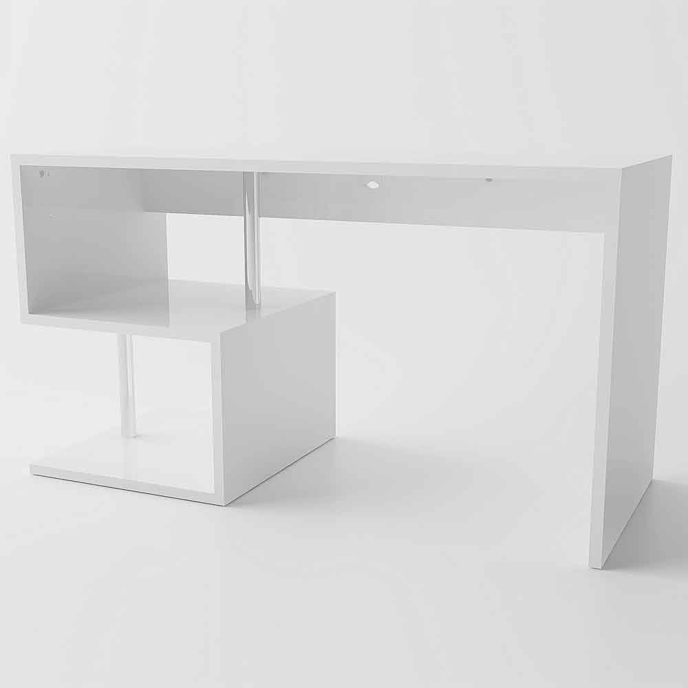 Elizabethtown High Gloss Laptop Desk In White