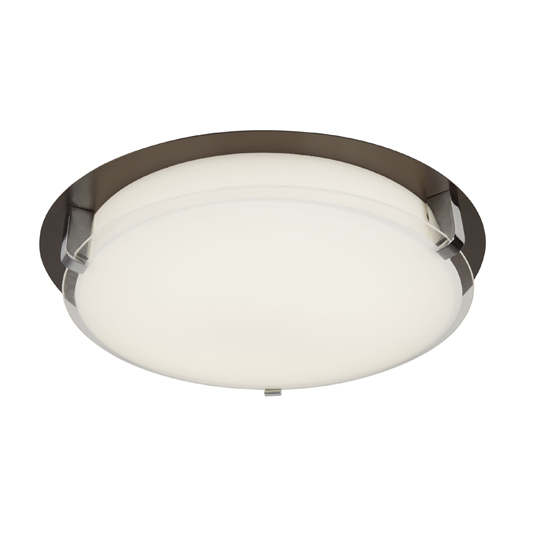 Edinburgh LED Flush Ceiling Light In Brown And White Furniture in Fashion