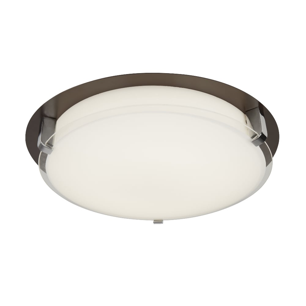 Read more about Edinburgh led opal glass flush light in brown