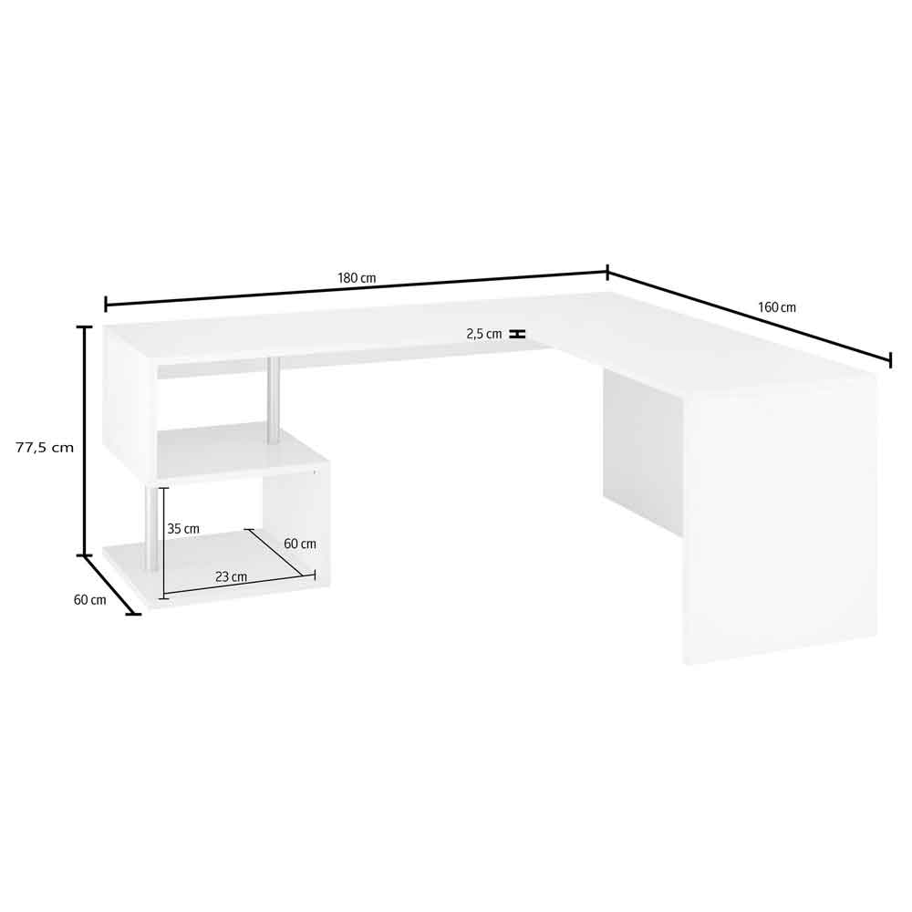 Elizabethtown Wooden Corner Laptop Desk In Report