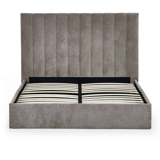 Edison Chenille Fabric Double Bed In Sahara