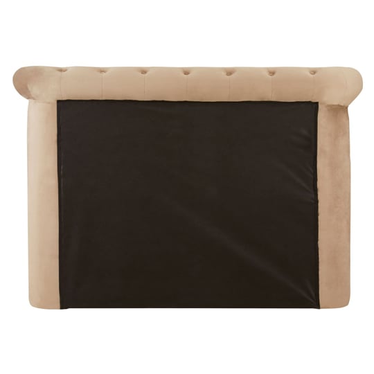 Cujam Velvet Storage Ottoman Double Bed In Mink