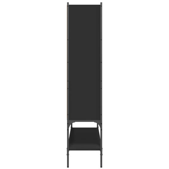 Edisto Wooden Bookcase With 9 Shelves In Black