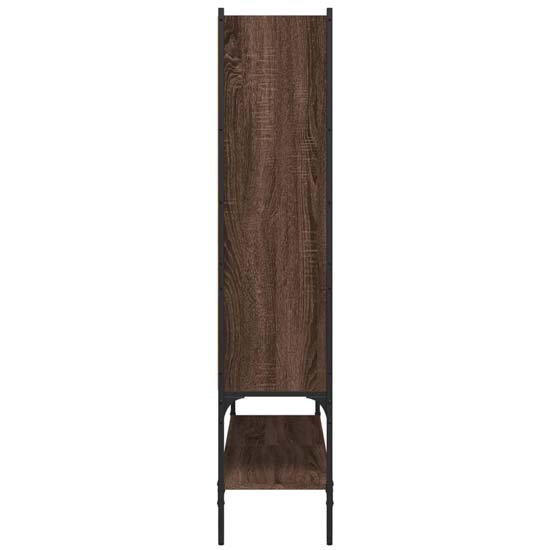 Edisto Wooden Bookcase With 9 Shelves In Brown Oak