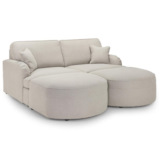 Photo of Edith fabric 3 seater sofa bed in beige
