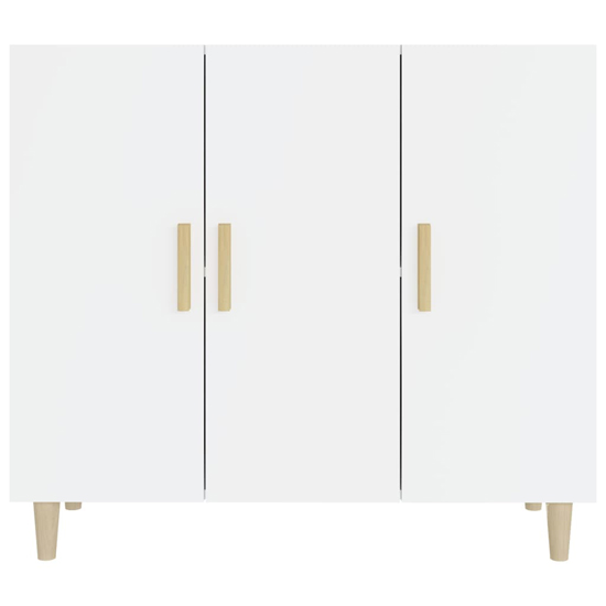 Ediva High Gloss Sideboard With 3 Doors In White_4
