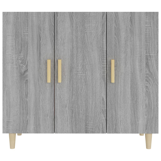 Ediva Wooden Sideboard With 3 Doors In Grey Sonoma Oak