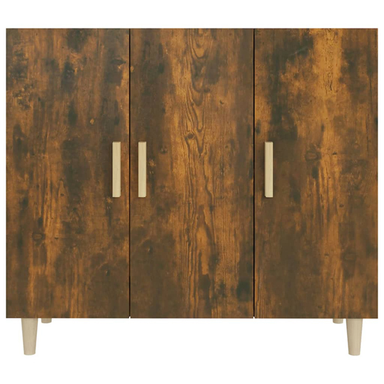 Ediva Wooden Sideboard With 3 Doors In Smoked Oak_4