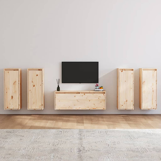 Read more about Edsel solid pinewood entertainment unit in natural