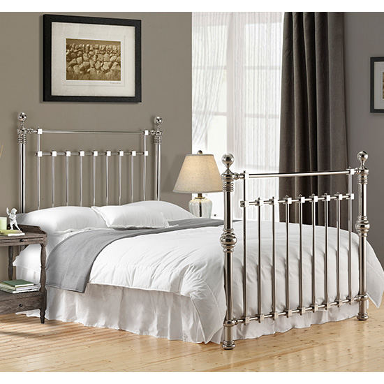 Photo of Edward metal double bed in chrome