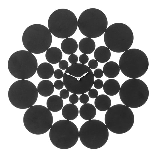 Photo of Efroya round metal wall clock in black