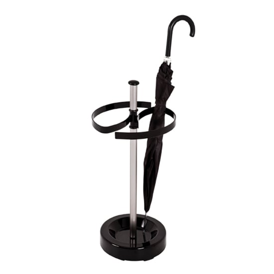 Read more about Ehrenberg metal umbrella stand with black high gloss base