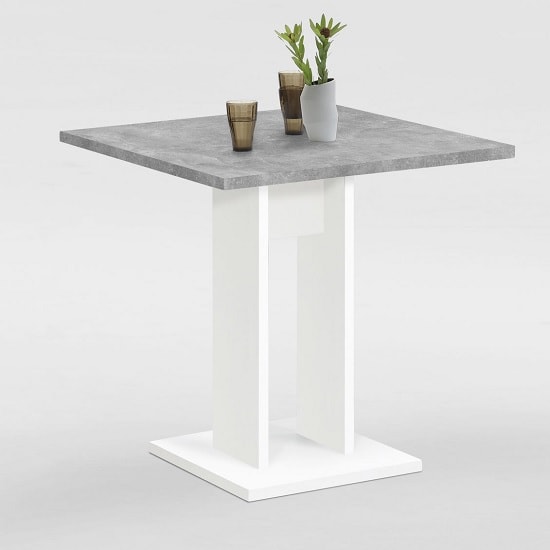 Product photograph of Eiffel Wooden Dining Table Square In Light Atelier And White from Furniture in Fashion