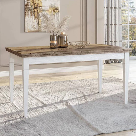 Eilat Extendaing Wooden Dining Table In Abisko Ash