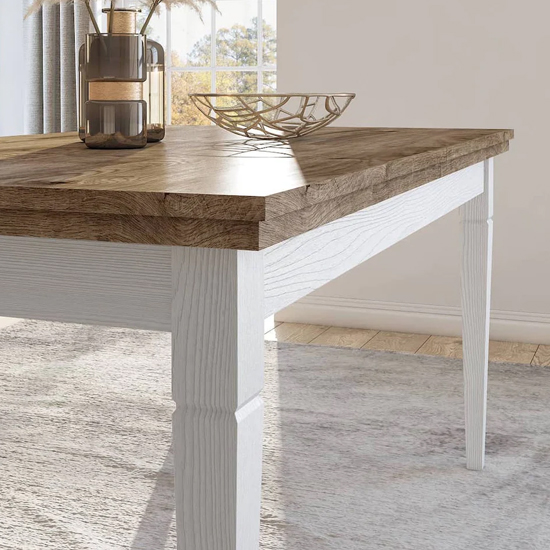 Eilat Extendaing Wooden Dining Table In Abisko Ash