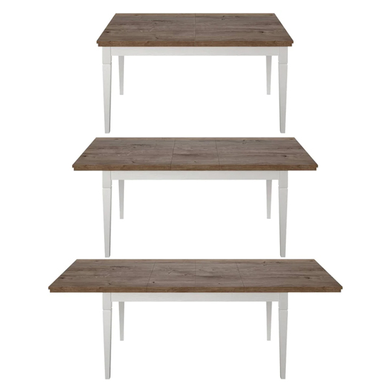 Eilat Extendaing Wooden Dining Table In Abisko Ash