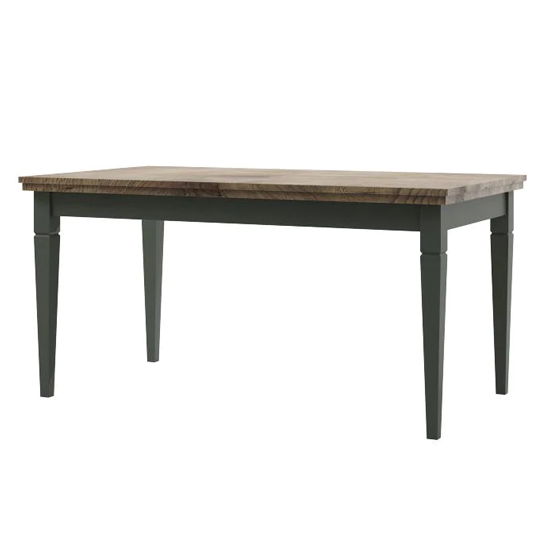 Eilat Extendaing Wooden Dining Table In Green