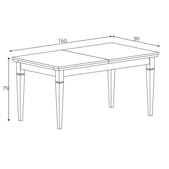 Eilat Extendaing Wooden Dining Table In Green