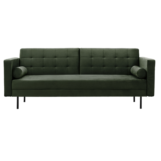 Eilat Fabric 3 Seater Sofa Bed In Bottle Green thumbnail