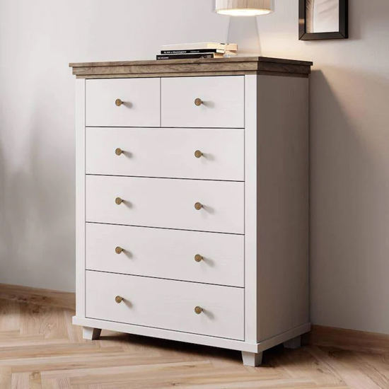 Read more about Eilat wooden chest of 6 drawers in abisko ash