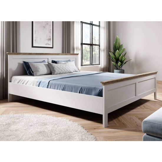 Product photograph of Eilat Wooden King Size Bed In Abisko Ash from Furniture in Fashion
