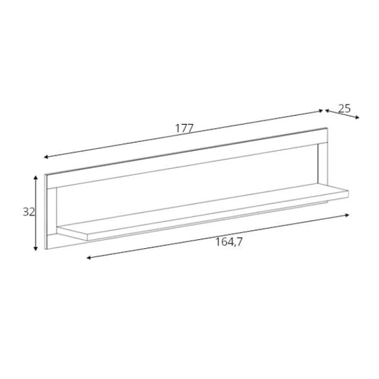 Eilat Wooden Wall Shelf In Abisko Ash