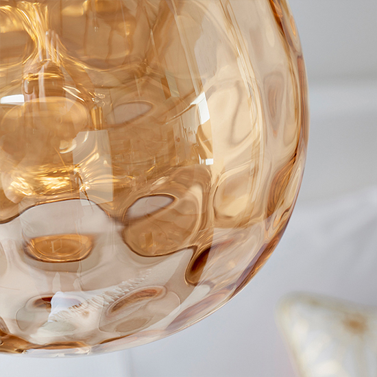 Eileen Glass Ceiling Pendant Light In Cognac Ripple_4