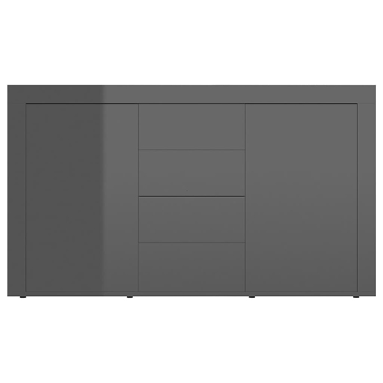 Einar High Gloss Sideboard With 2 Doors 4 Drawers In Grey_5