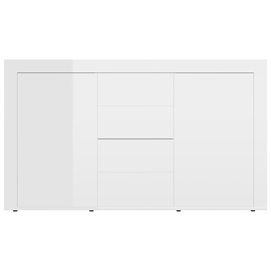 Einar High Gloss Sideboard With 2 Doors 4 Drawers In White_5