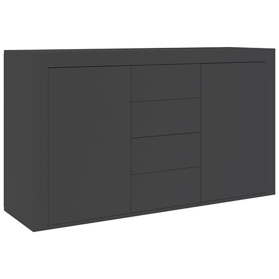 Einar Wooden Sideboard With 2 Doors 4 Drawers In Grey_3