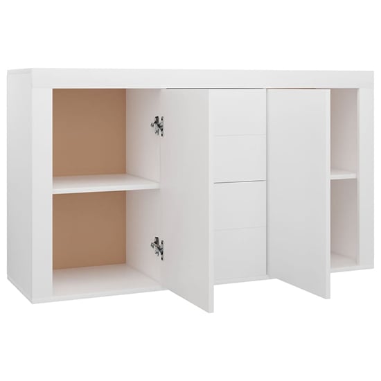 Einar Wooden Sideboard With 2 Doors 4 Drawers In White_4