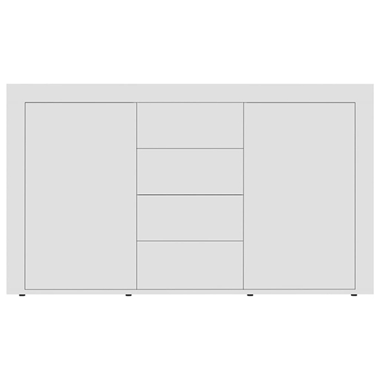 Einar Wooden Sideboard With 2 Doors 4 Drawers In White_5