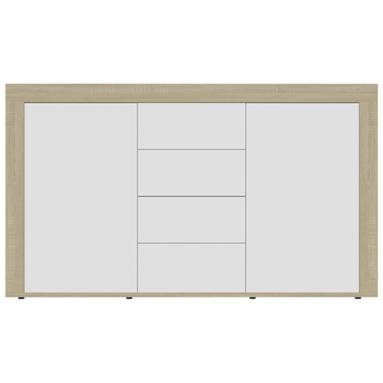 Einar Wooden Sideboard With 2 Doors 4 Drawers In White Oak_5