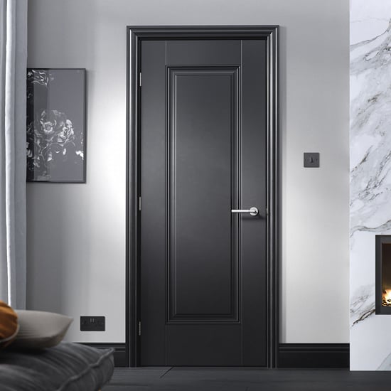 Read more about Eindhoven 1981mm x 686mm fire proof internal door in black