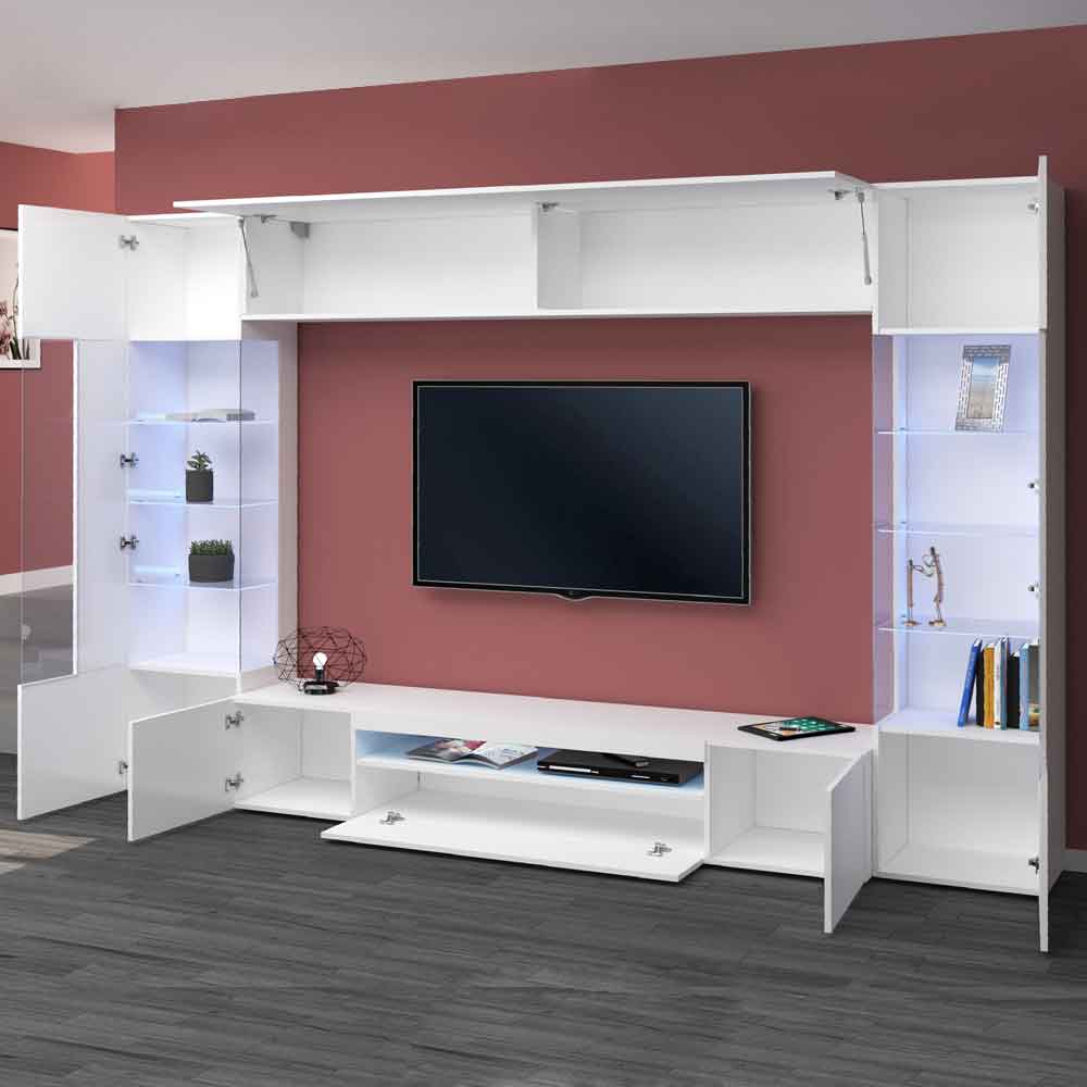 Eindhoven High Gloss Entertainment Unit In White