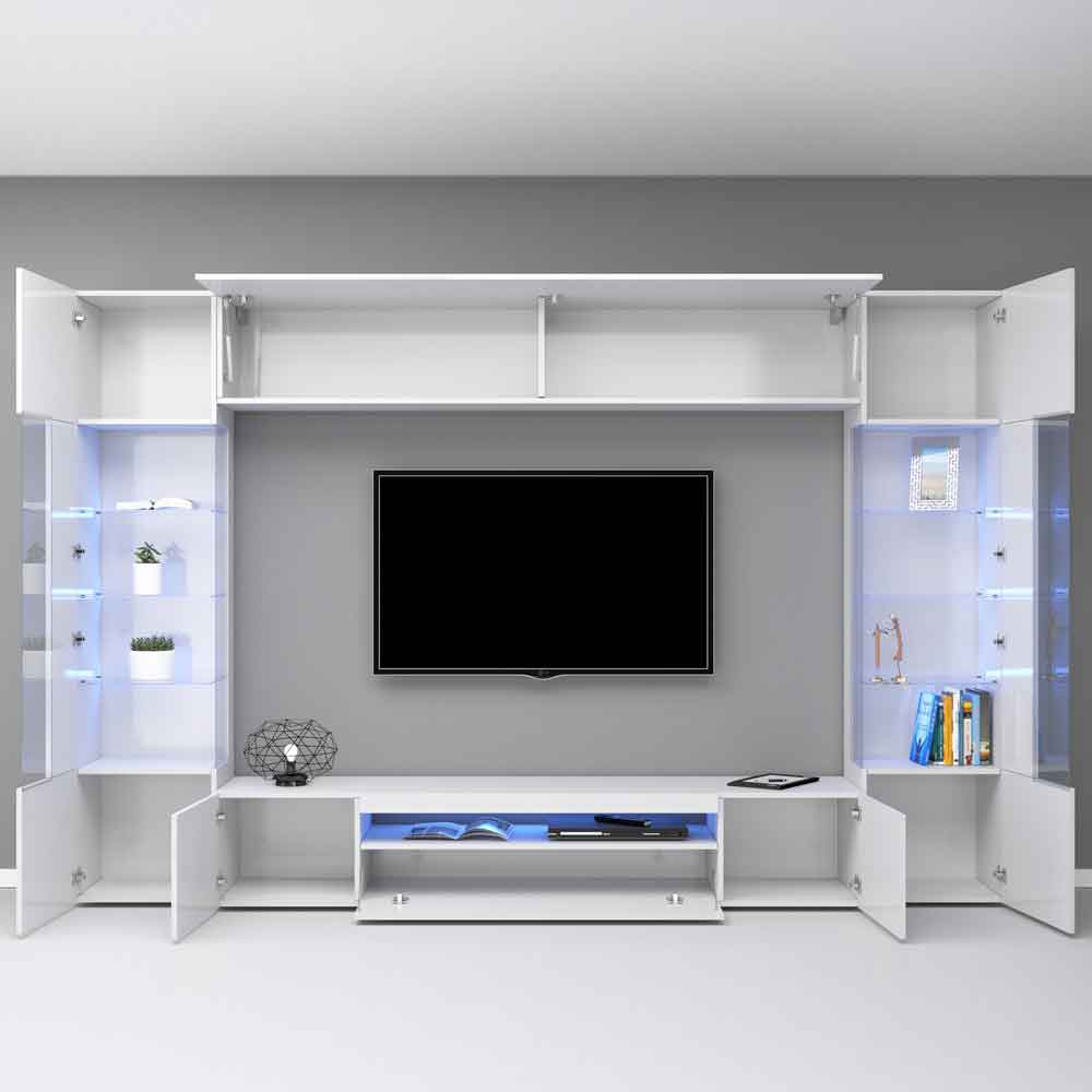 Eindhoven High Gloss Entertainment Unit In White