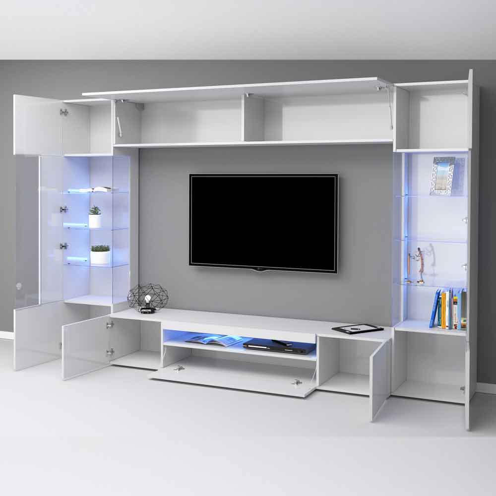 Eindhoven High Gloss Entertainment Unit In White