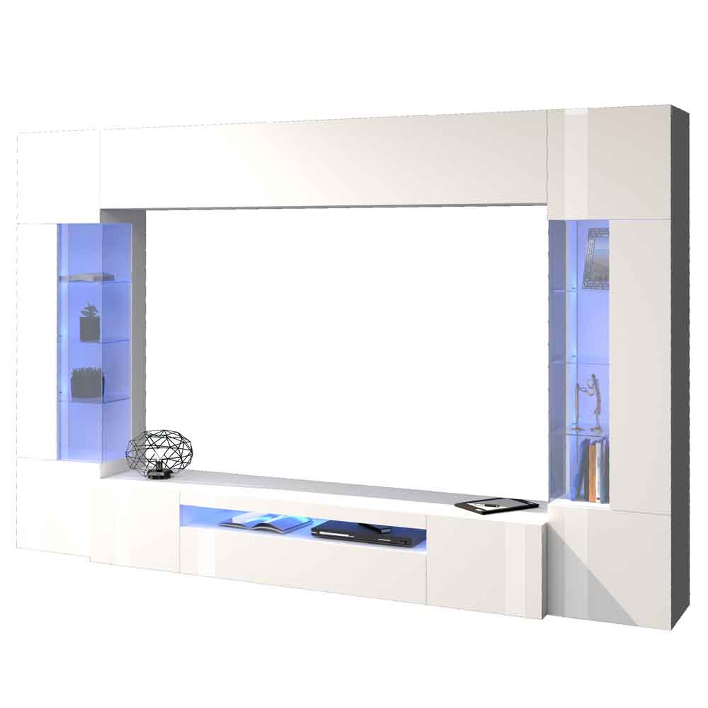 Eindhoven High Gloss Entertainment Unit In White