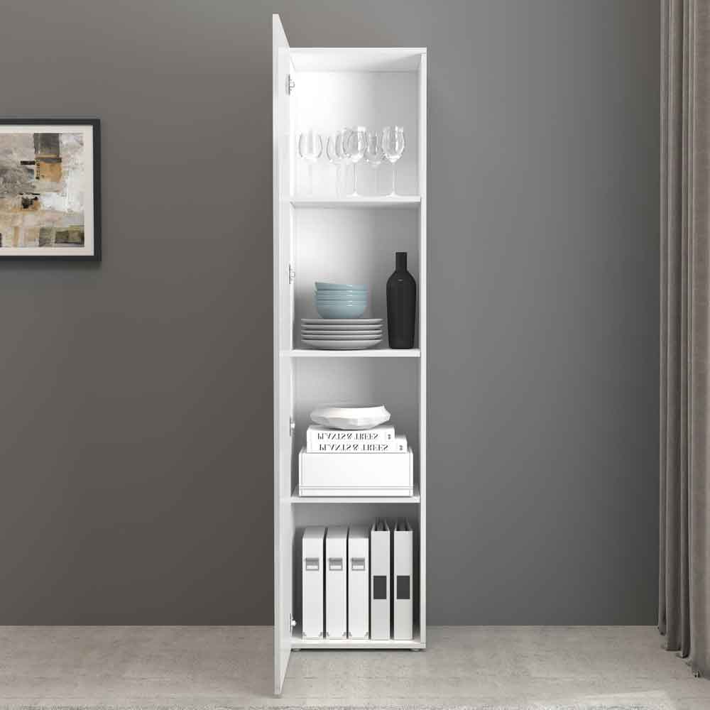 Eindhoven High Gloss Storage Cabinet With 1 Door In White